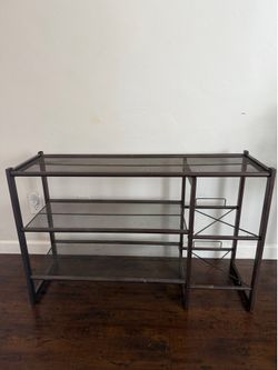 Dark Brown Metal Rack