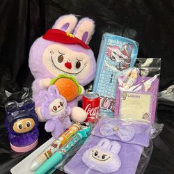Labubu plush with Accessories and Keychains