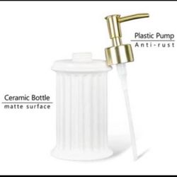 Brandnew Soap Dispenser - White Hand Soap Dispenser Bathroom Ceramic Liquid Soap Pump Dispenser