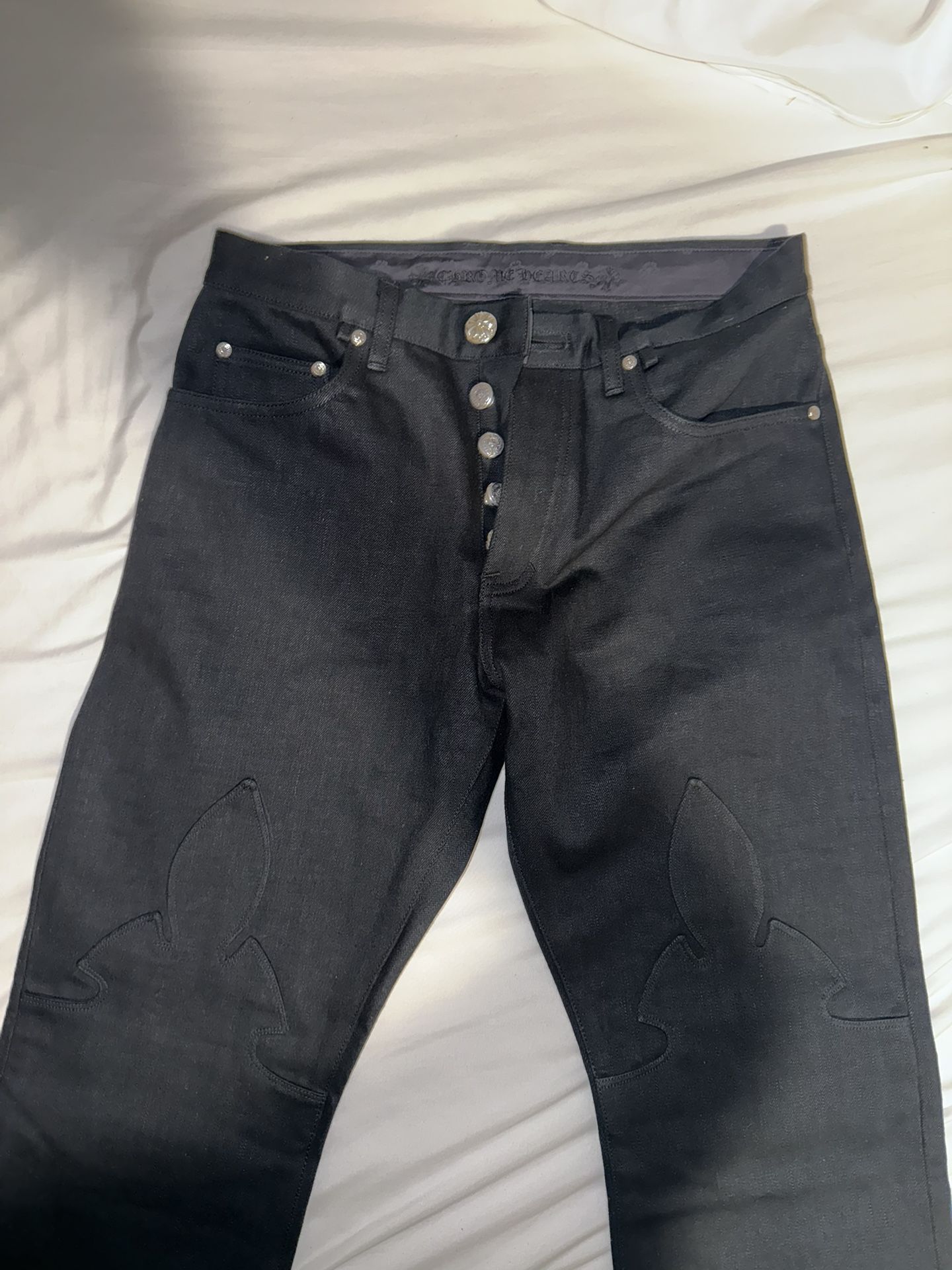 Chrome Hearts Fleur Knee Jeans