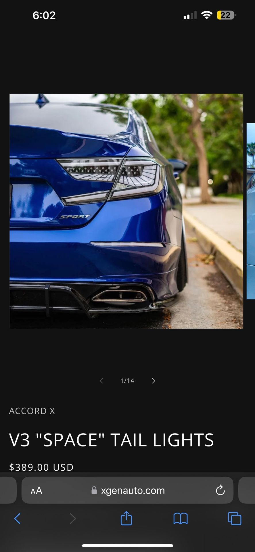 V3 Clear Space Tailights 10th Gen Accord 