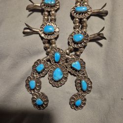 Native American Squash Blossom Necklace