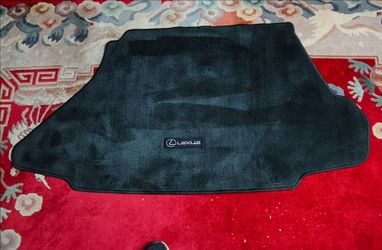 black Lexus OEM trunk cargo carpet mat.