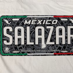 Salazar  Mexico  Plate aluminum Plate Mexican Mexico Salazar 