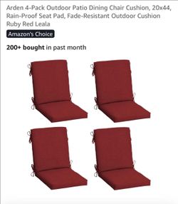 New set of 4 outdoor chairs cushions