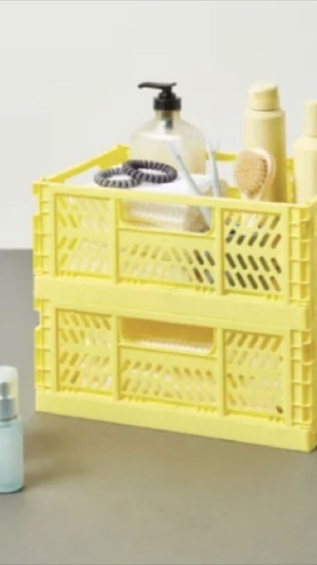 Set Of 2 Foldable And Stackable Storage Bins