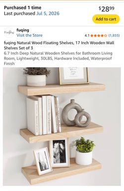 Brand new 17 inch floating shelves