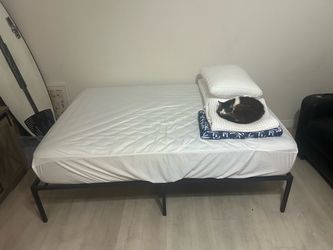 New sealy full size mattress and metal frame