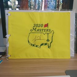 Tiger Woods Autographed '20 Masters Flag