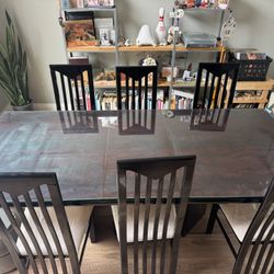Free Dining Table and Six Chairs 