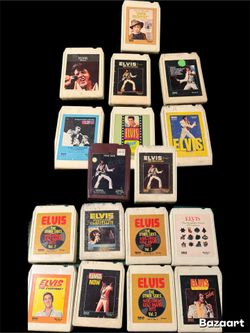 Lot Of 17 Elvis Cassette 8 Track Tapes Albums Vintage