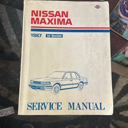 Service Manuel For Nissan Maxima 1987 Book