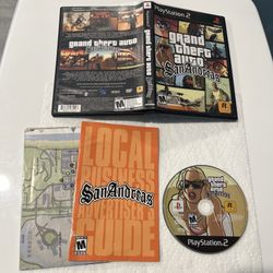 Grand Theft Auto: San Andreas Sony PlayStation 2 PS2 Complete CIB w/ Map Manual