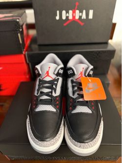 For Sale Air Jordan 3 Retro “Black Cement” size 10.5 and 7y mens