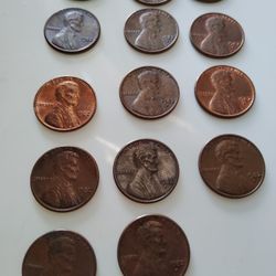 Lot 14 Lincoln 1 Cent Copper Coins 1982-D