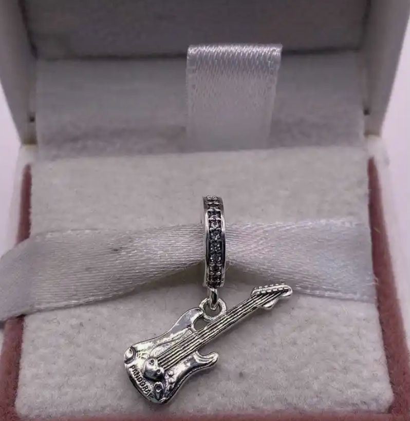 Exquiste Pandora Electric Guitar Dangle Charm S925 ALE #798788C01