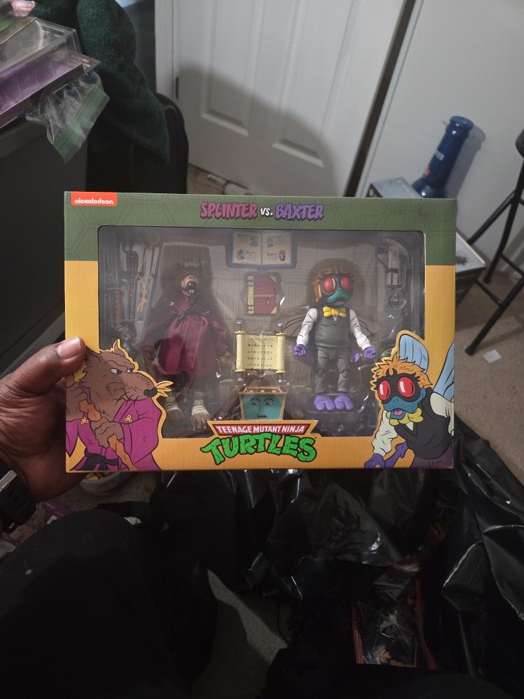 NECA TMNT Splinter & Baxter 2pk