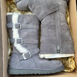 Uggs-Maddi -big Girl, Size Y3-Charcoal