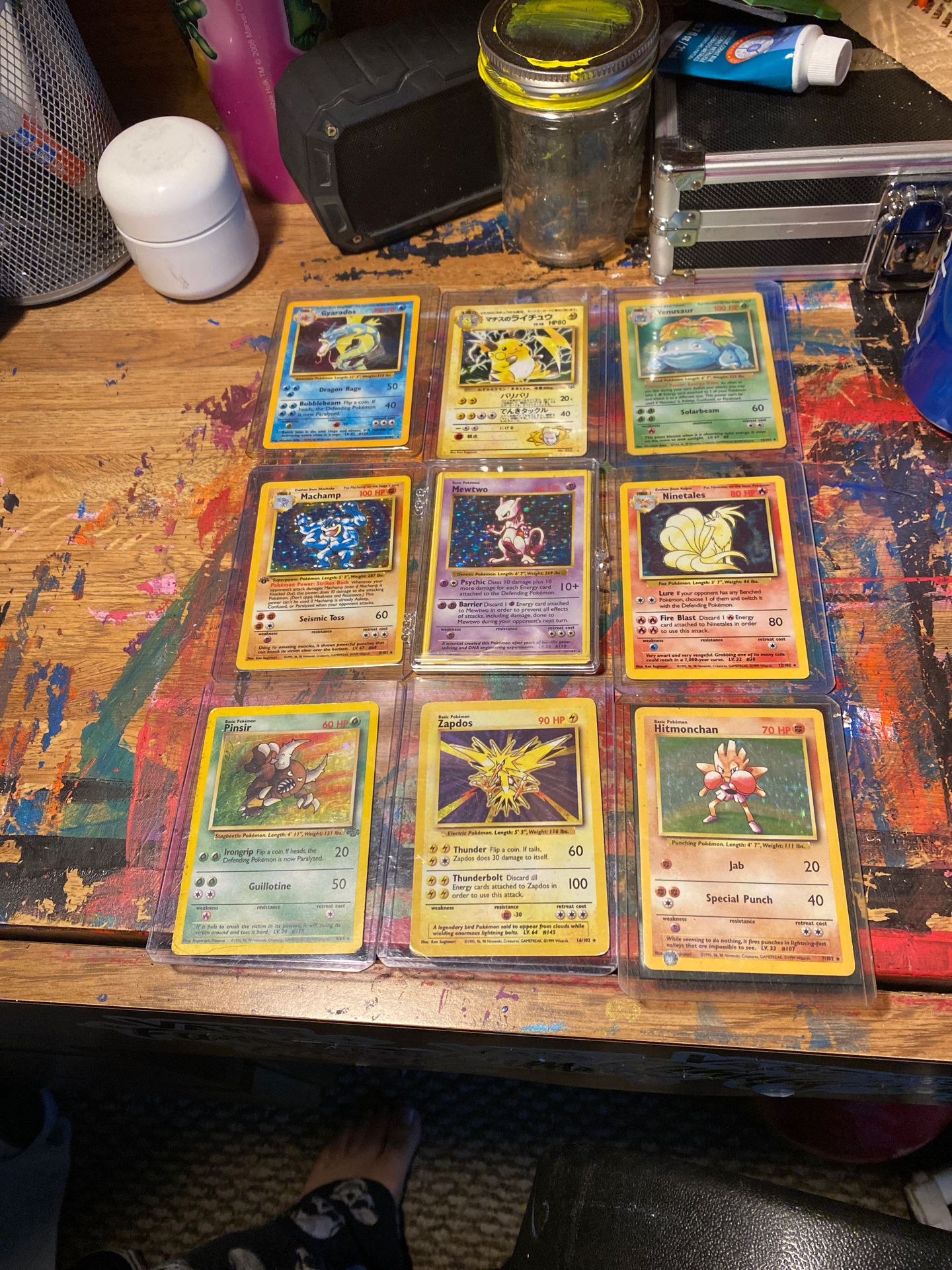 9 Holo Base Set Pokemon Cards Rare