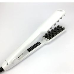 Hair Fluffer Negative ion Curler Root Corn Whisker Lattice Straight Dual-use Electric Splint perm WhiteEuropeangauge