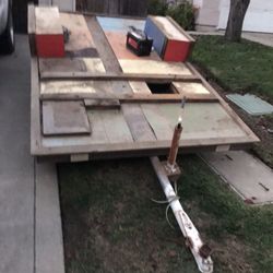 Very cool simple utility trailer tows very smooth w ac outlets for construction equip