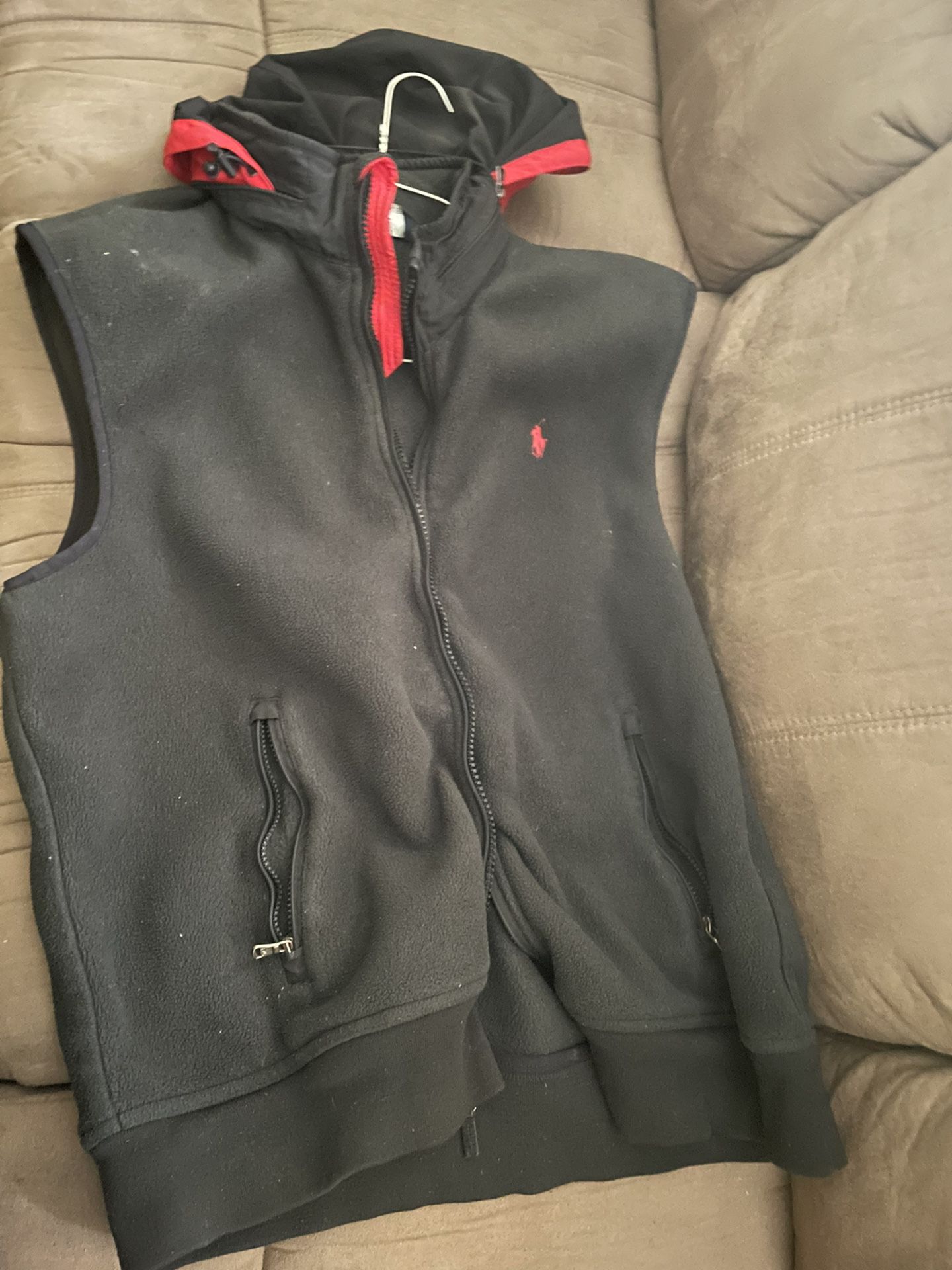 Black Ralph Lauren Polo Fleece Vest XL
