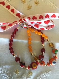 Italian glass beads bracelets 2 together 🌷❤️