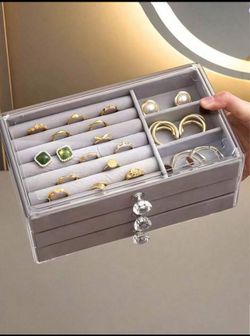Brand New 3Layers Transparent Acrylic Jewelry Box