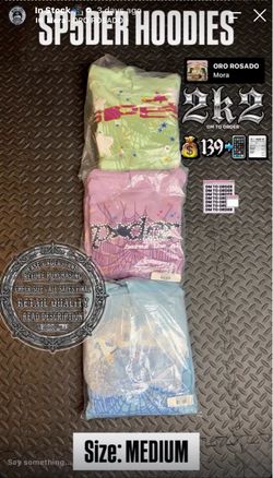 Sp5der Hoodies Size Medium – Set of 3