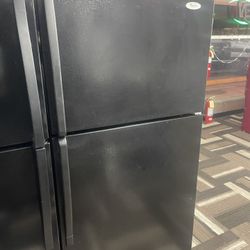 Clean Black Whirlpool Top And Bottom With Warranty 