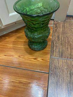 Vintage green vase