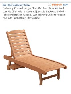 Outdoor Wooden Chaise Lounge