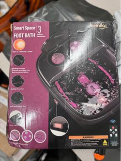 Beinilai Collapsible Foot Spa with Heat and Massage,Foot Bath with 3 Pedicure Attachments, Remote Control,Timer ,Bubbles and Vibration for Care Your F