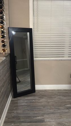 Full-Length Floor Mirror Black Frame