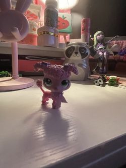 Lps Pink Poodle With Baby Poodle