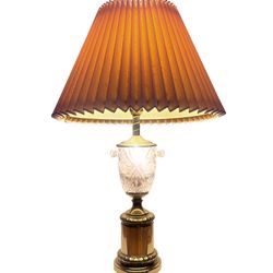 Estate Sale - Vintage Antique Crystal + Brass Table Lamp