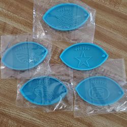 SILICONE FOOTBALL MOLDS KEY CHAIN. LOT OF 5. 4.00 EACH