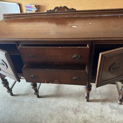 Antique Dresser With Mirror 