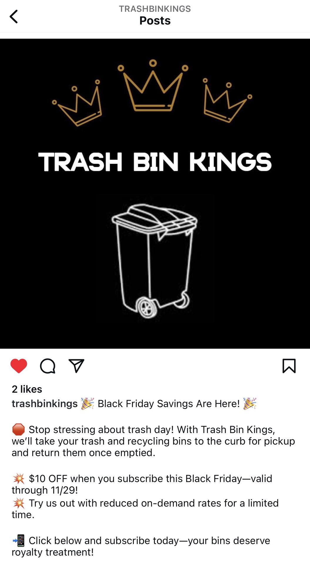 Trash Bin Kings Black Friday