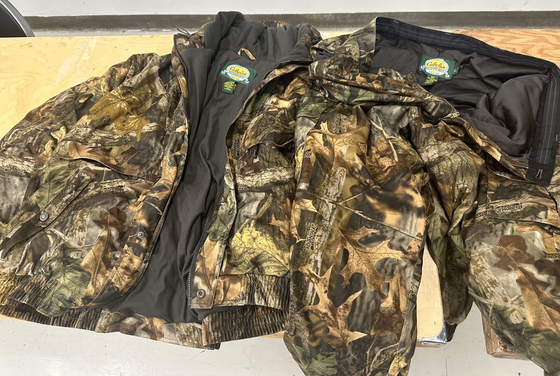 Cabela’s Insulated Hunting Jacket & Pants & Gloves., Like New, Size XL