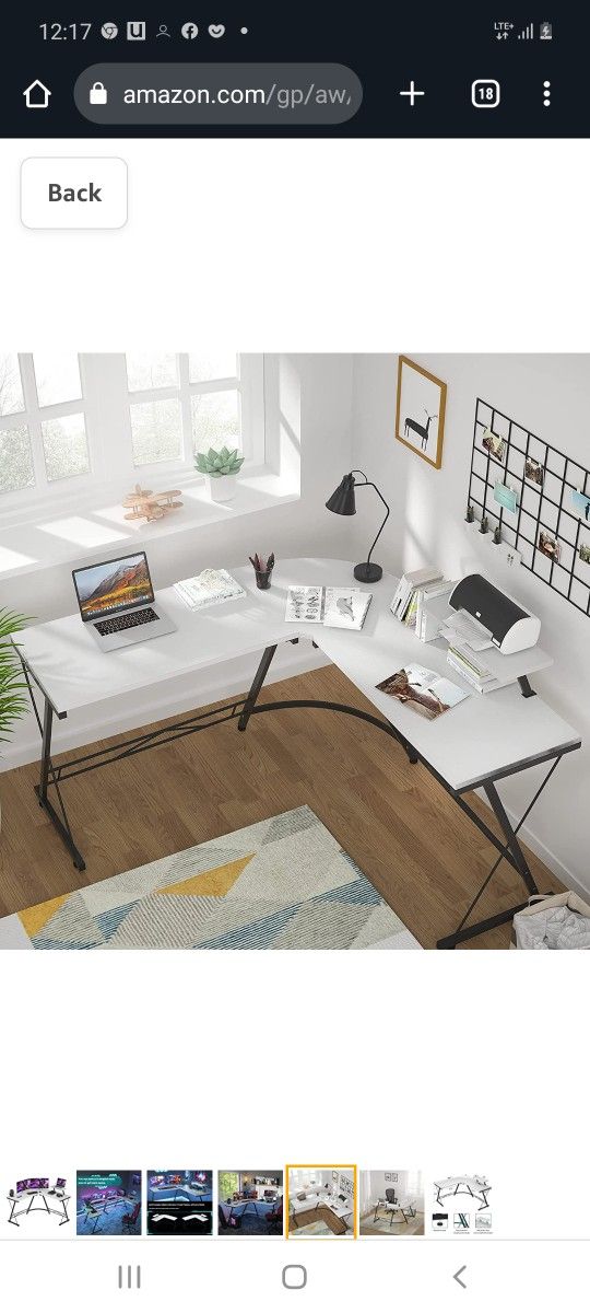 White Computer Desk .