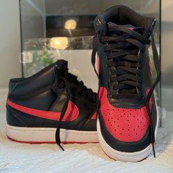 Nike Mid Top Red On Black Court Vision (8M) (Used)