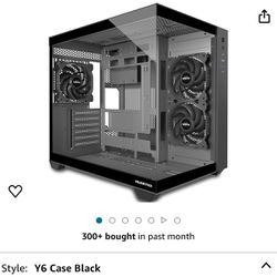 MUSETEX ATX PC Case, 3 x 120mm Fans Pre-Installed, 360MM RAD Support, 270° Full View Tempered Glass Gaming PC Case with Type-C, Mid Tower ATX Computer