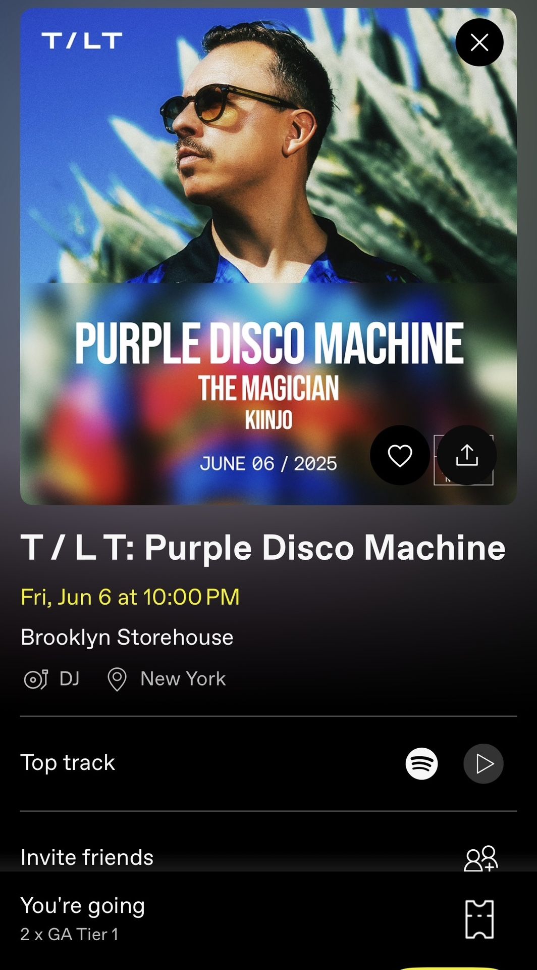 2 Tickets β Purple Disco Machine @ Brooklyn Storehouse β June 6