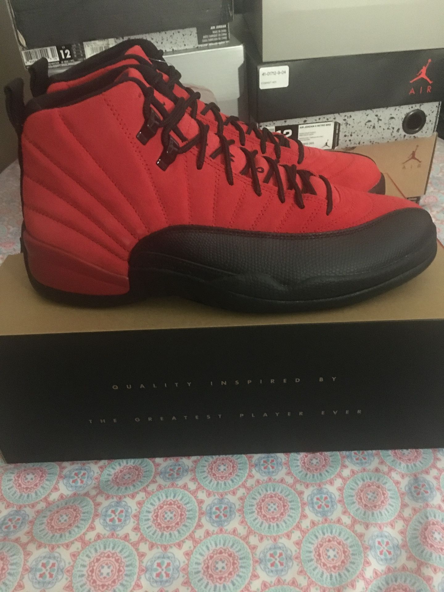 Jordan 12 “reverse Flu Games” Size 10.5/11.5m