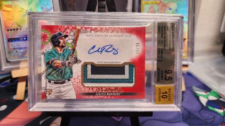 BGS 9.5 Cal Raleigh Rookie Patch Auto 10/25 Inception Player Worn