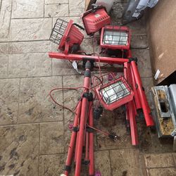 Outdoor Work Lights, Tripod Stand Twin Head