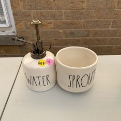 Rae Dunn  Planter And Water Mist 