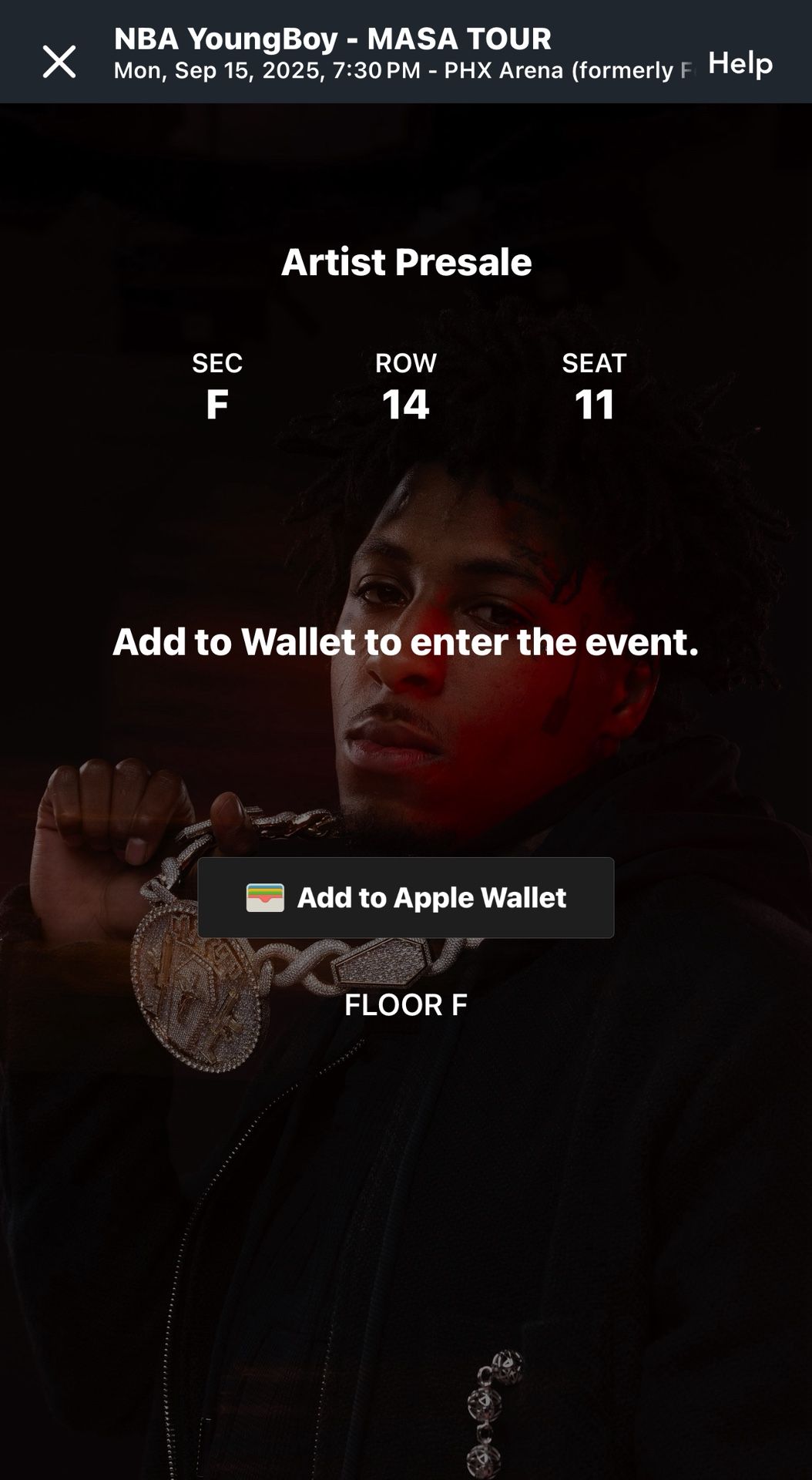 2 Floor tickets to Youngboy