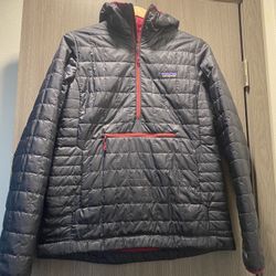Patagonia Sz M Nano Bivy Smoulder Blue Hoodie Jacket